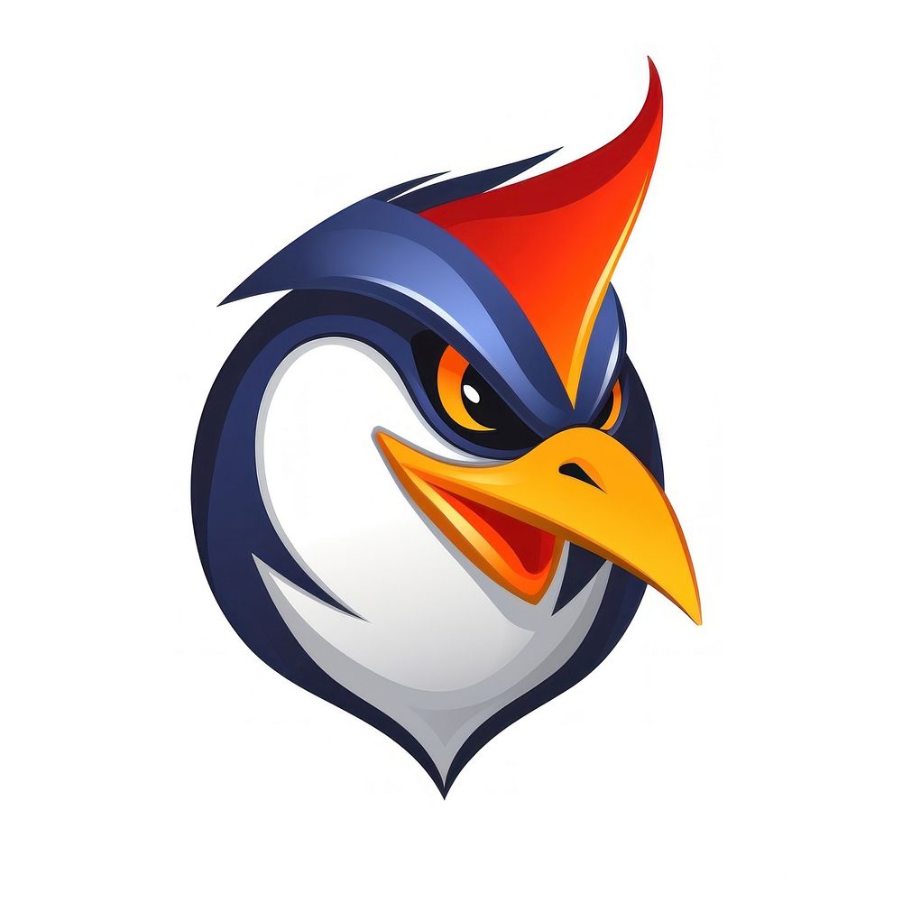 Penguin logo bird beak. AI generated Image by rawpixel.