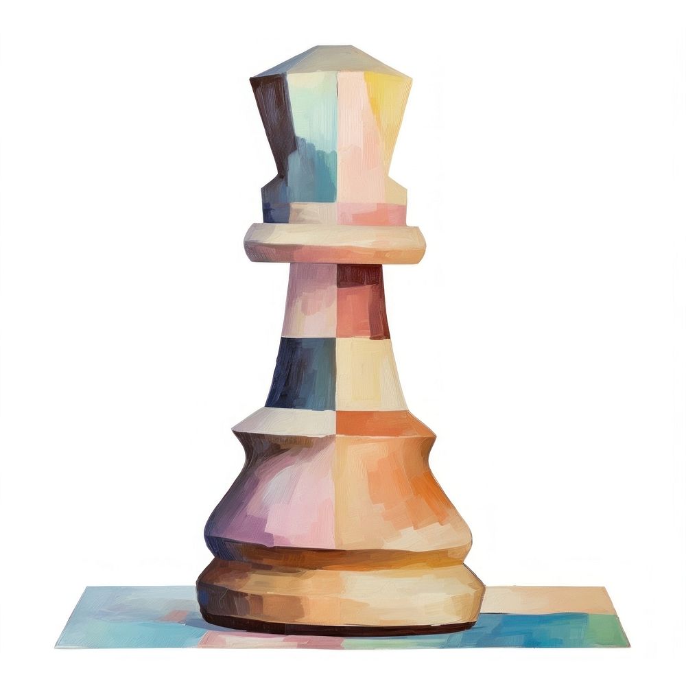 Chess piece white background chessboard creativity. AI generated Image by rawpixel.