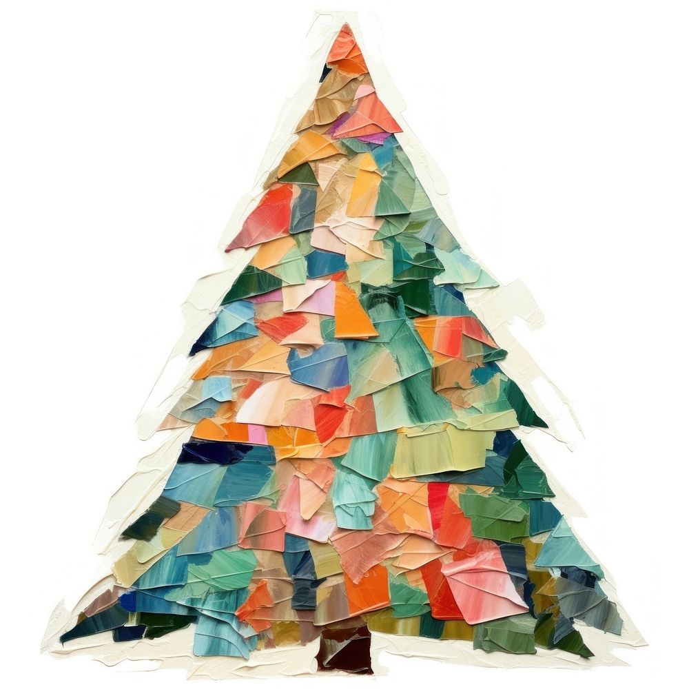 Christmas tree paper shape art. AI generated Image by rawpixel.