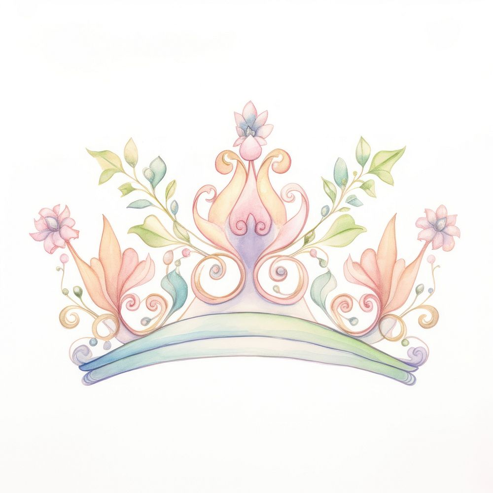 Crown pattern drawing tiara. AI generated Image by rawpixel.