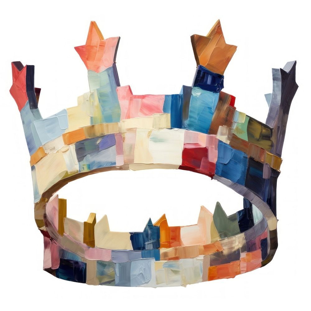 Crown painting craft art. AI generated Image by rawpixel.