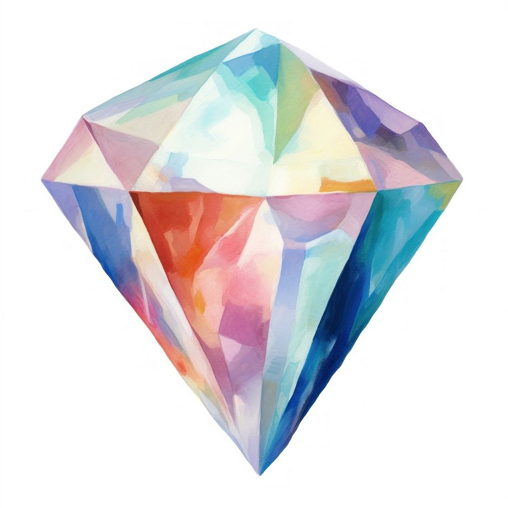 Diamond gemstone jewelry shape. AI generated Image by rawpixel.