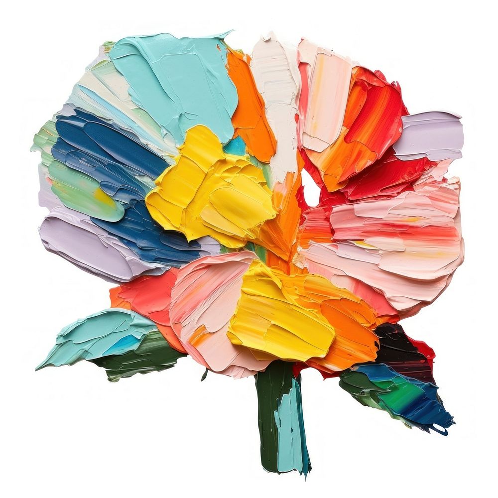 Flower painting collage art. AI generated Image by rawpixel.
