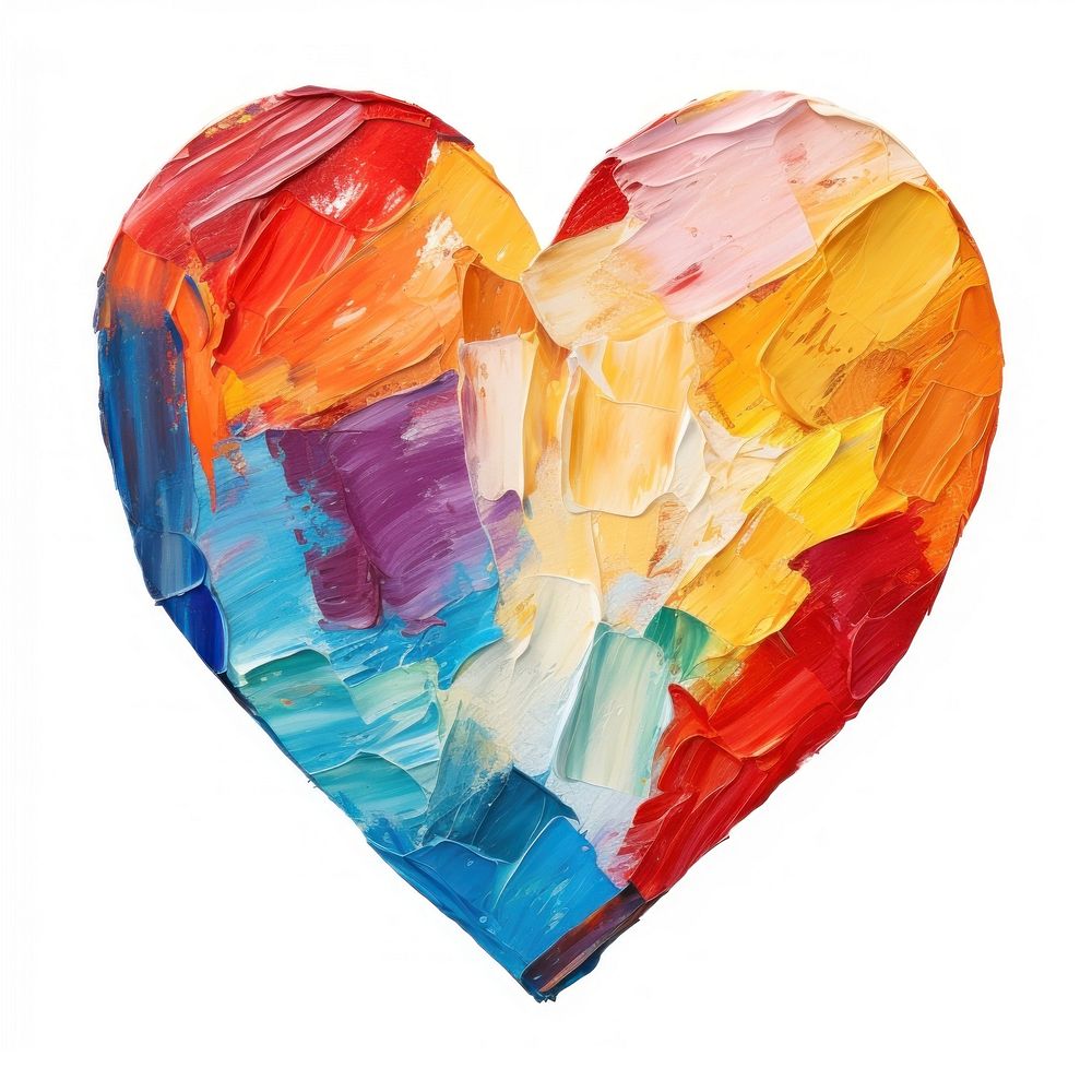 Heart painting white background transportation. AI generated Image by rawpixel.