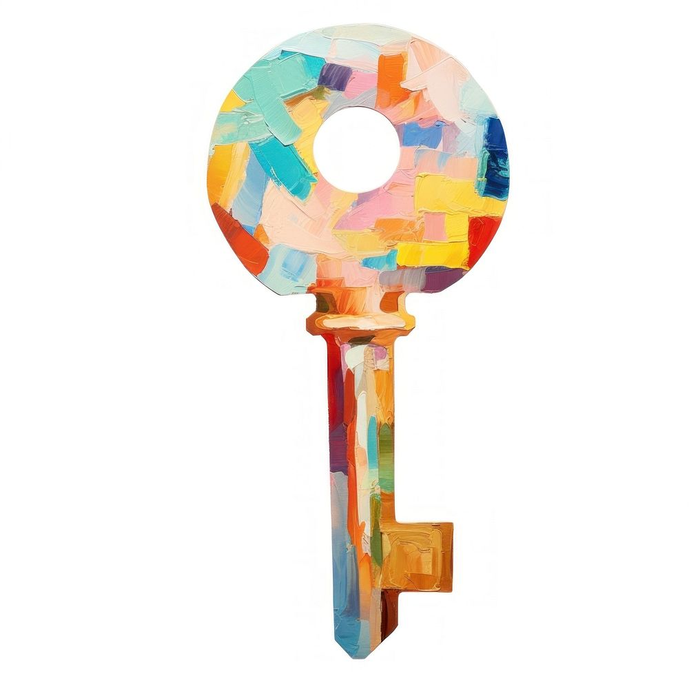 Key shape lock white background. AI generated Image by rawpixel.