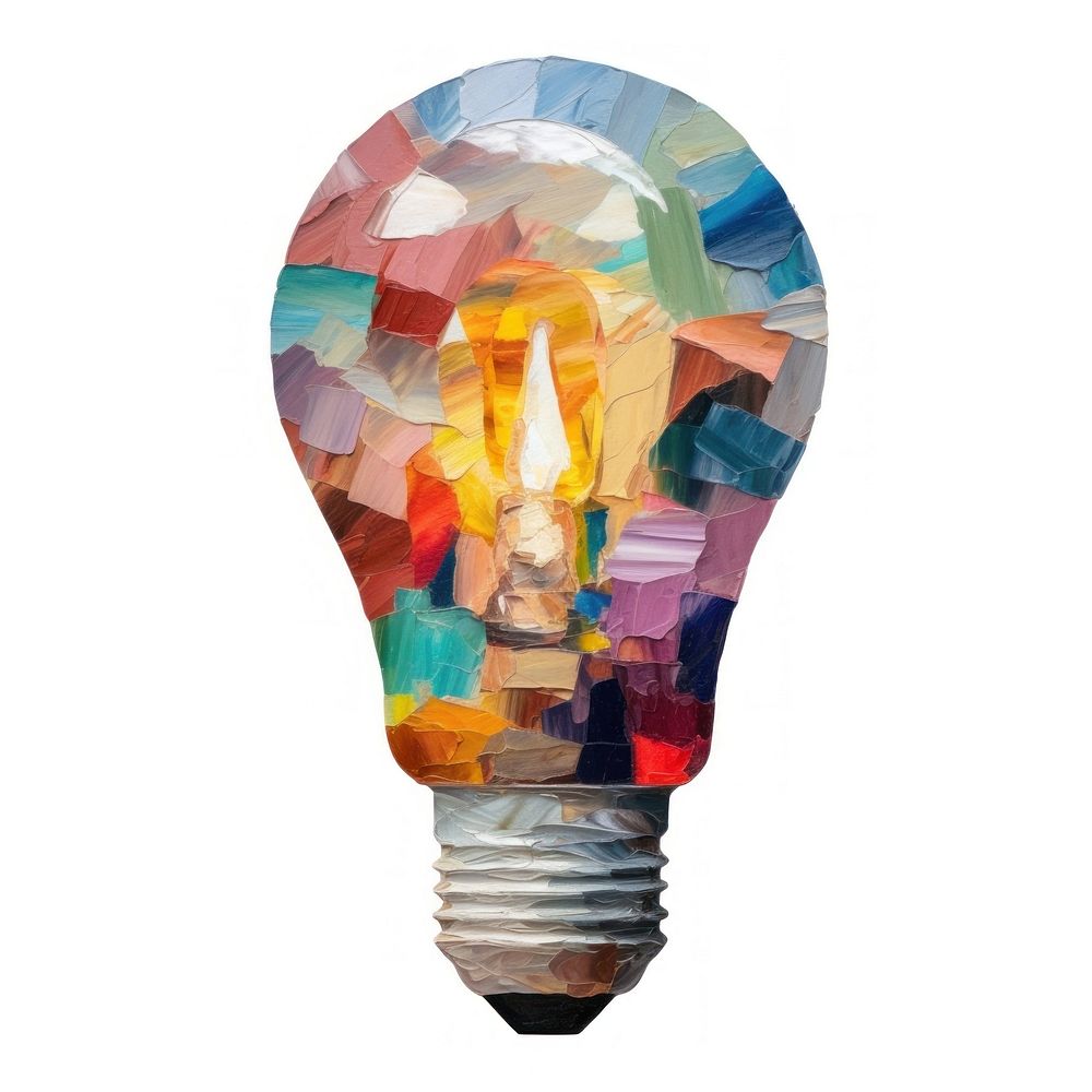 Lightbulb white background electricity creativity. AI generated Image by rawpixel.