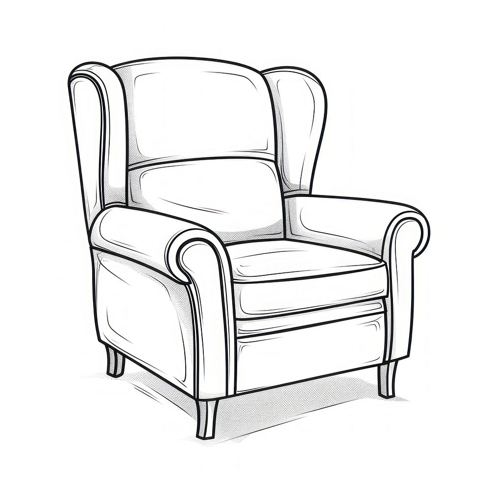 Armchair furniture sketch line. AI generated Image by rawpixel.
