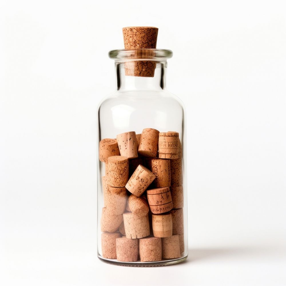 Bottle cork white background refreshment container. AI generated Image by rawpixel.