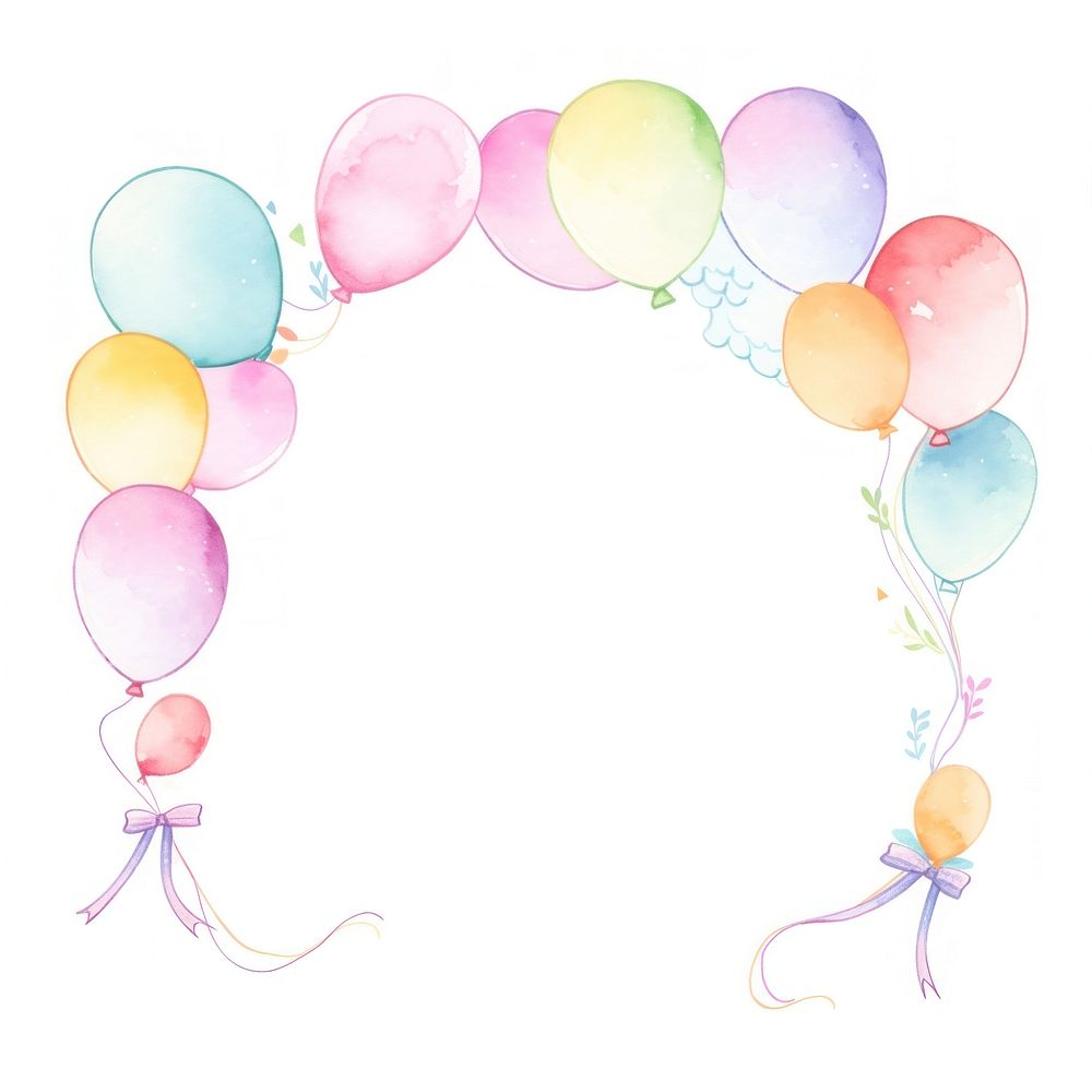 Balloons frame architecture celebration anniversary. AI generated Image by rawpixel.