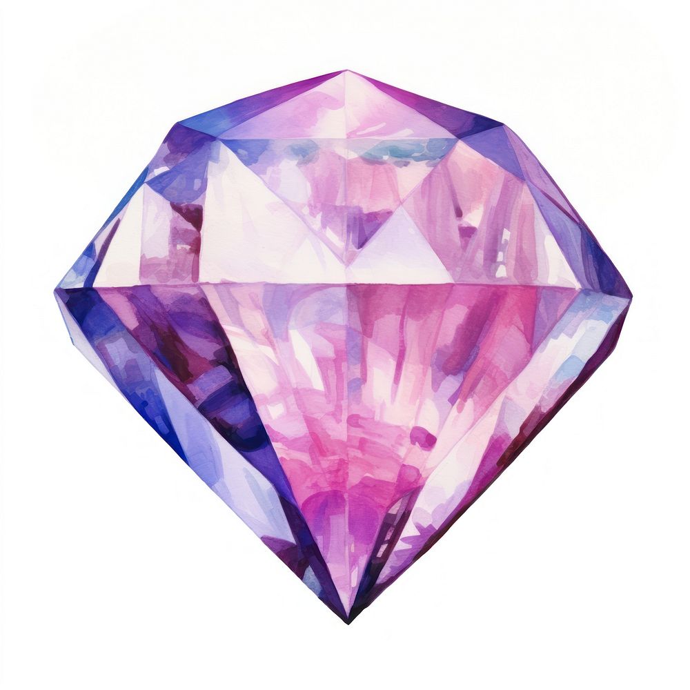 Diamond amethyst gemstone jewelry. AI generated Image by rawpixel.