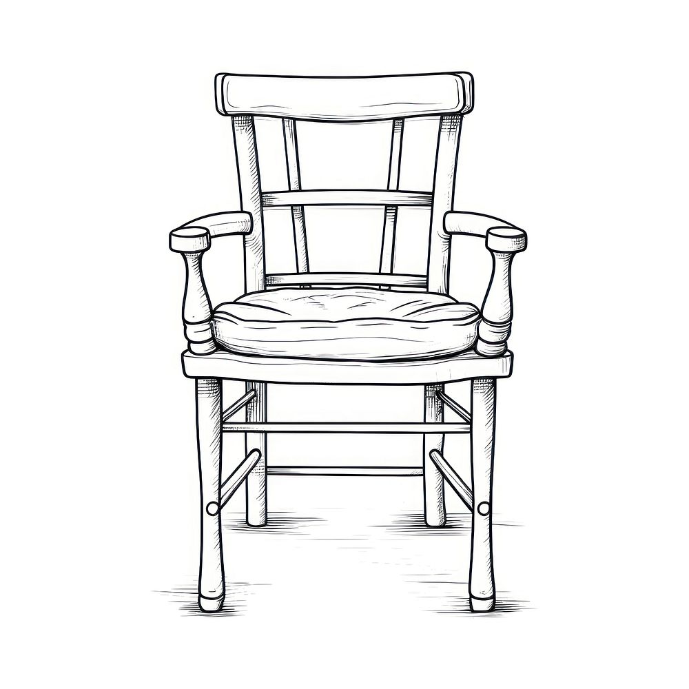 Sketch chair furniture drawing. AI generated Image by rawpixel.