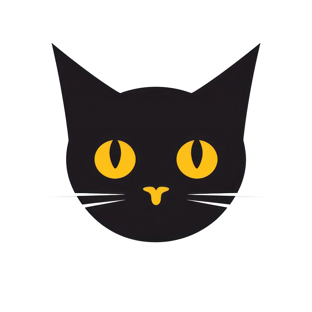 Cat head animal mammal logo. AI generated Image by rawpixel.