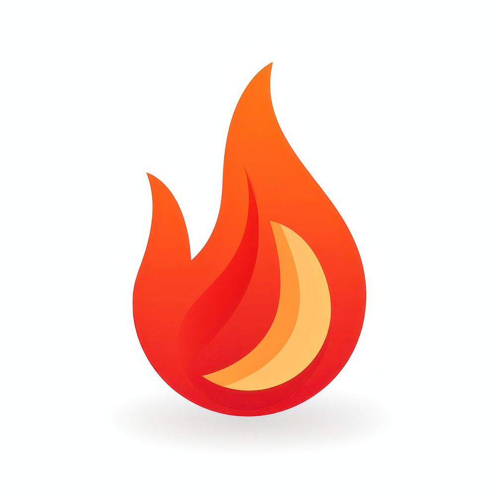 Fire shape logo glowing. AI generated Image by rawpixel.