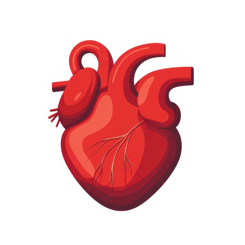 Heart white background antioxidant creativity. AI generated Image by rawpixel.