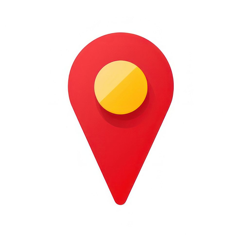 Red location pin symbol shape white background. AI generated Image by rawpixel.