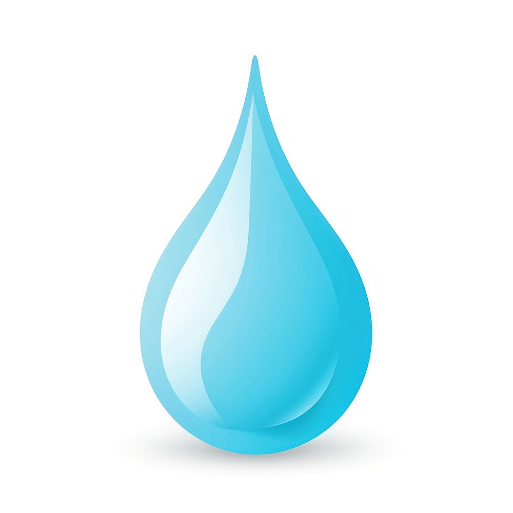 Water drop shape white background simplicity. AI generated Image by rawpixel.