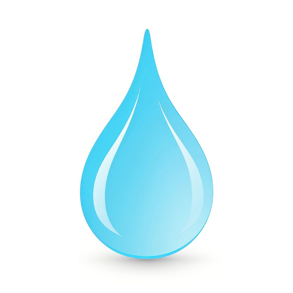 Water drop shape white background simplicity. AI generated Image by rawpixel.