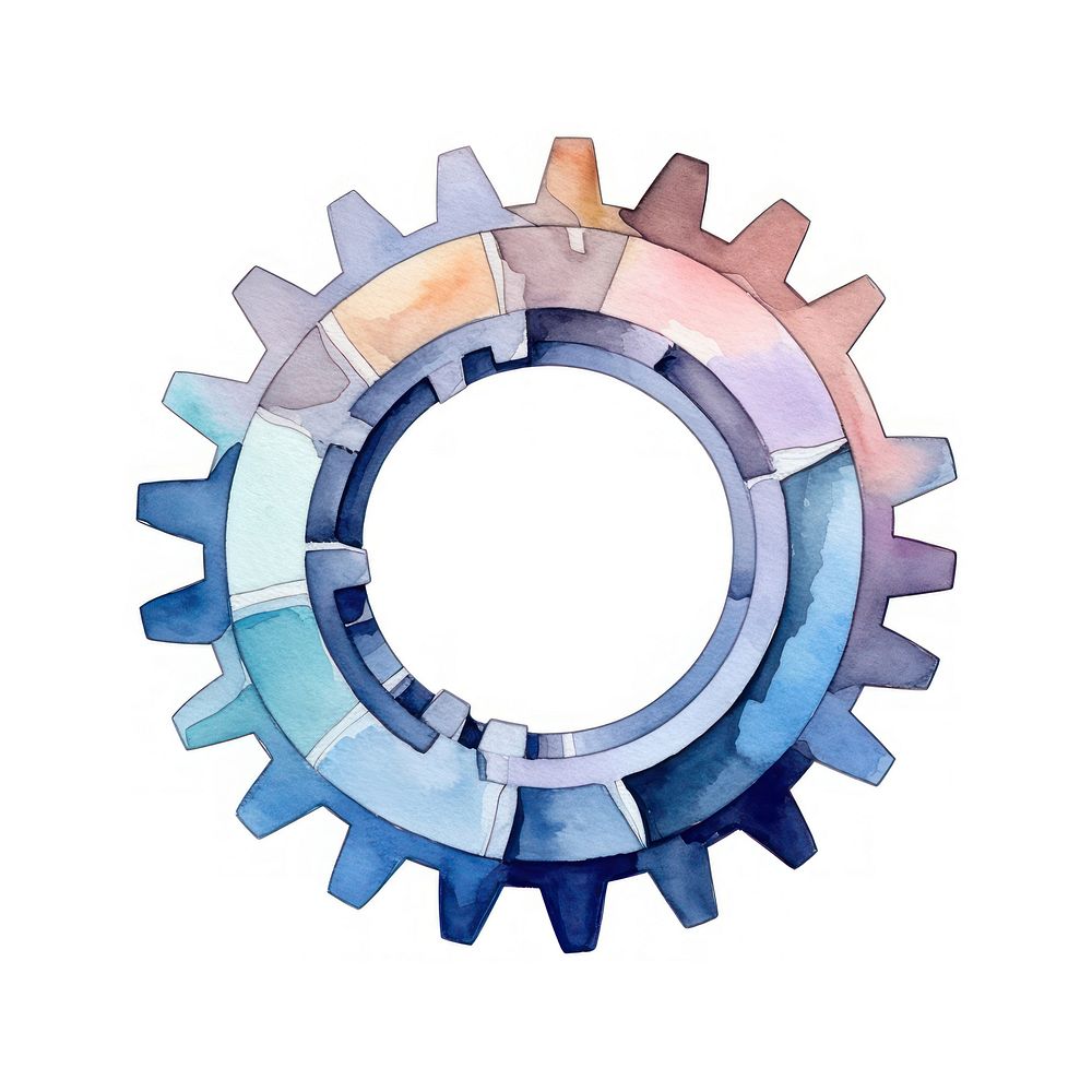 Gear wheel shape white background. AI generated Image by rawpixel.