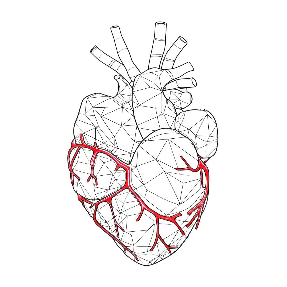 Heart sketch drawing line. AI generated Image by rawpixel.