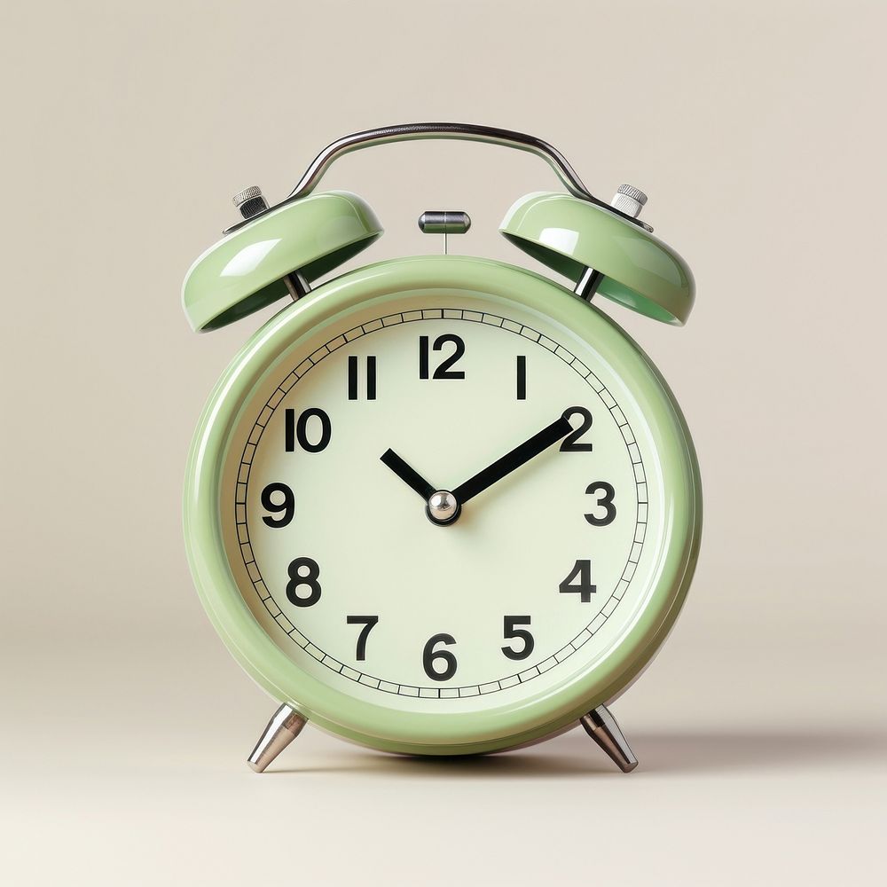 Alarm clock green wristwatch furniture. AI generated Image by rawpixel.