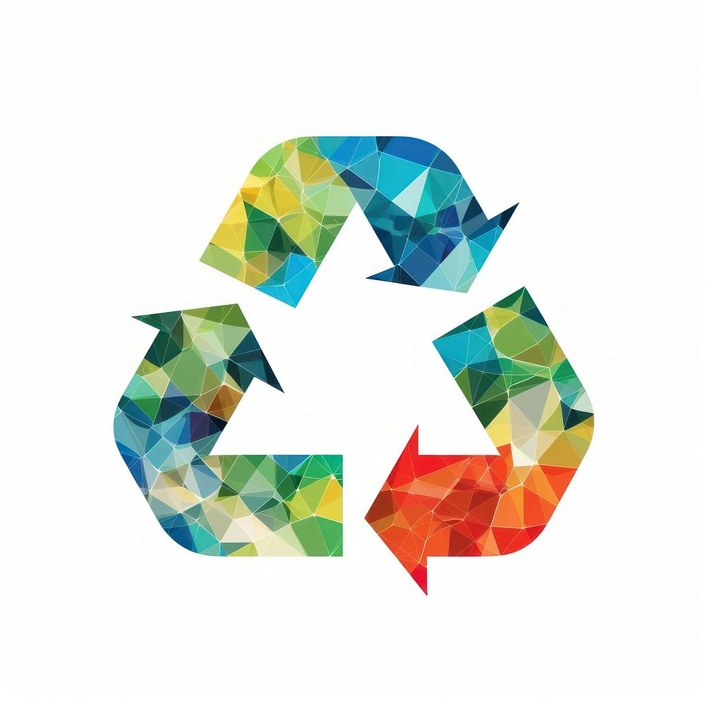 Recycle shape white background recycling. AI generated Image by rawpixel.