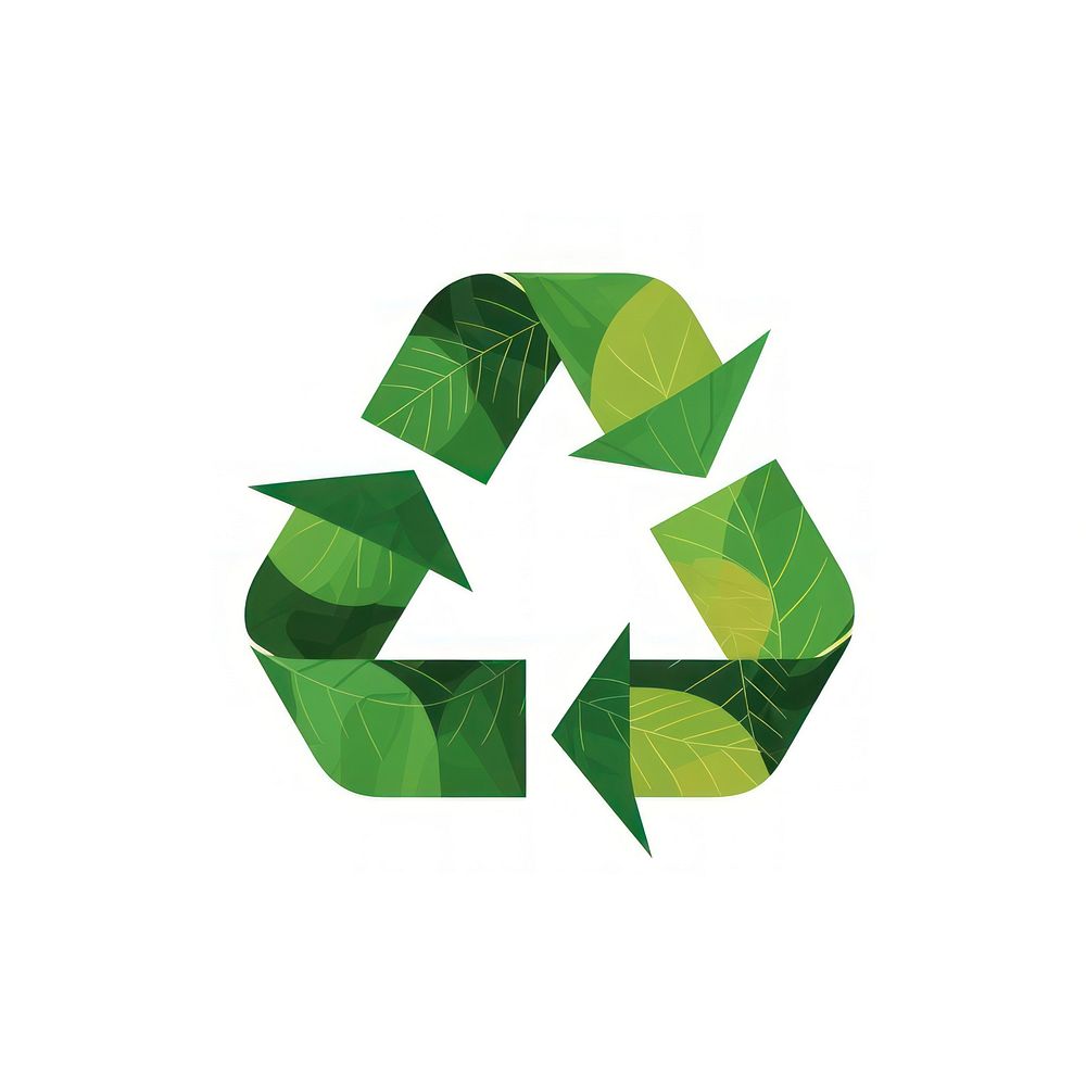 Recycle symbol shape white background. AI generated Image by rawpixel.