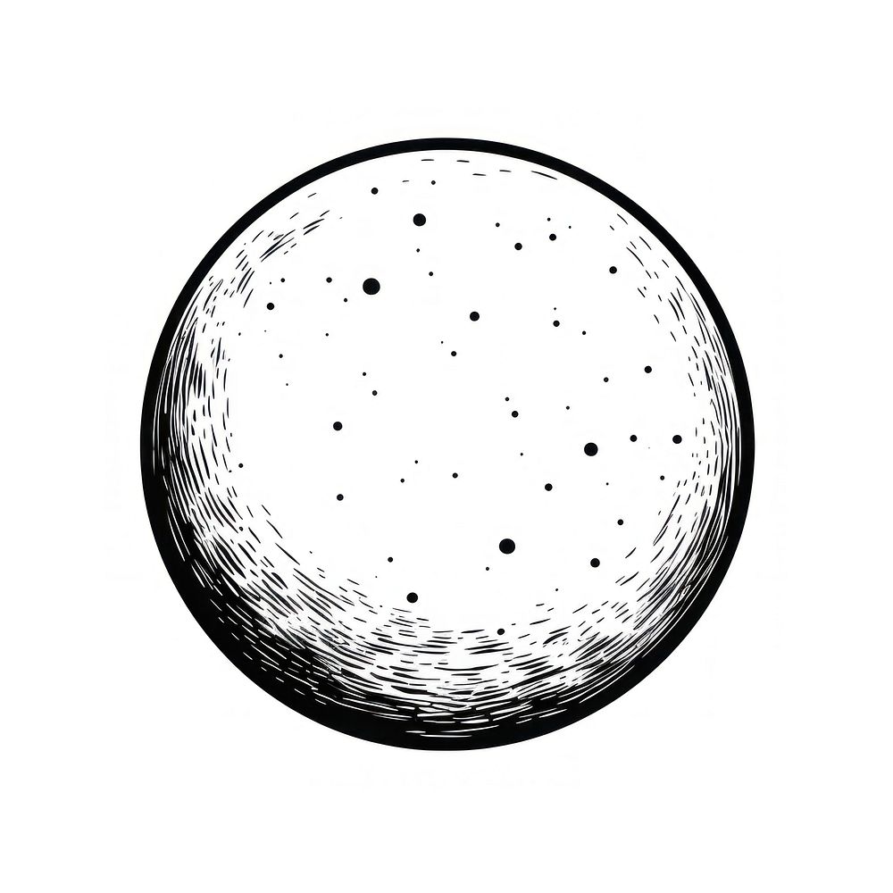 Moon sphere sketch ball. AI generated Image by rawpixel.