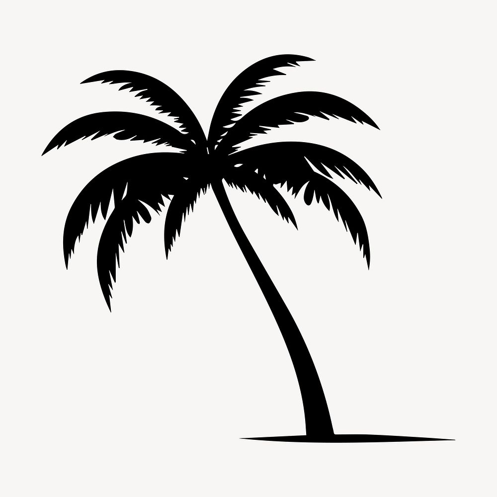 Palm islans silhouette plant tree.