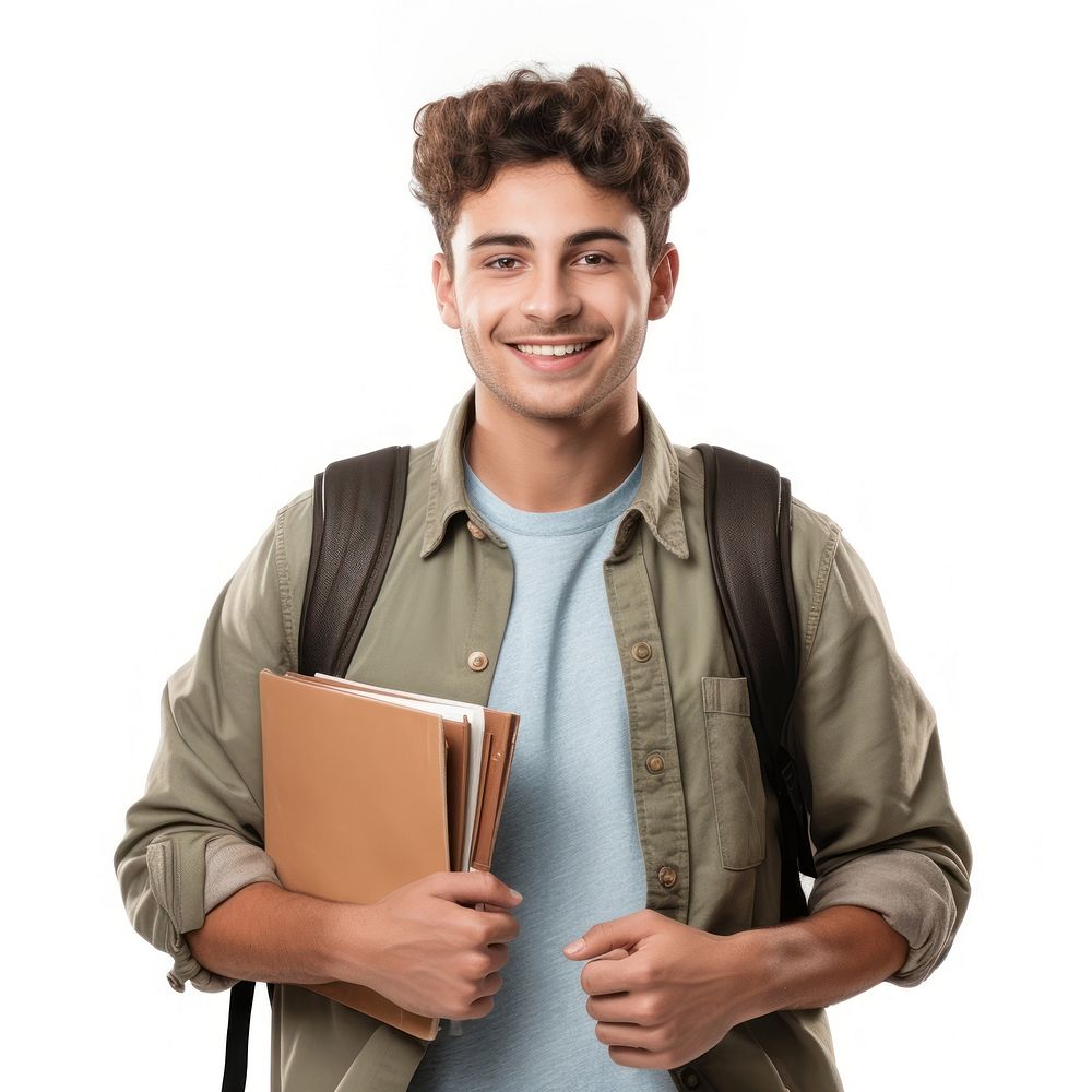Young man student smile standing. 