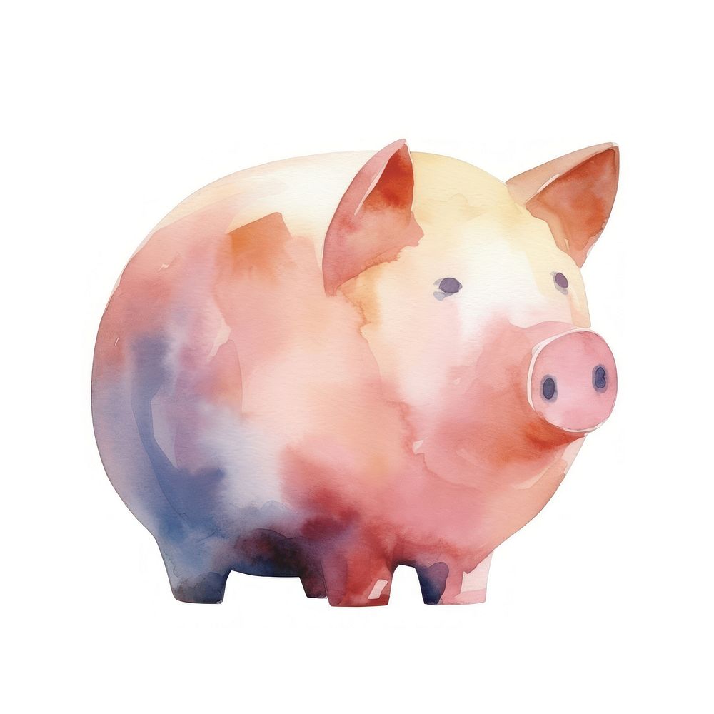 Piggy bank mammal animal pink. AI generated Image by rawpixel.