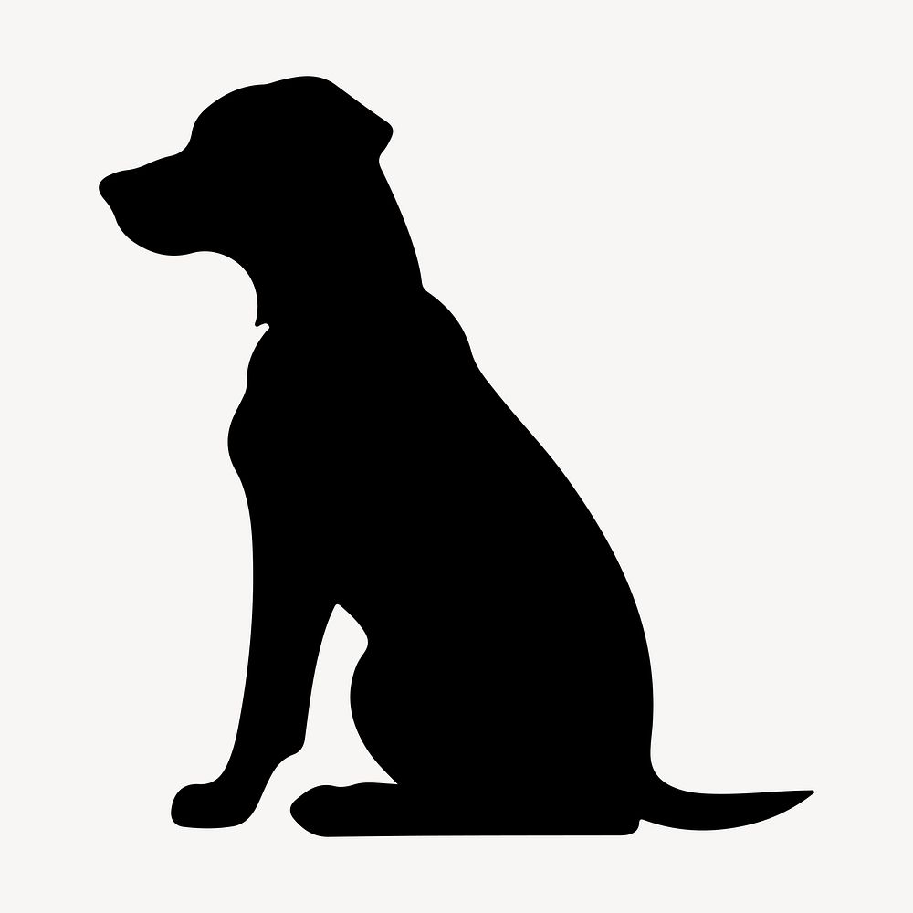Playful dog silhouette animal mammal.