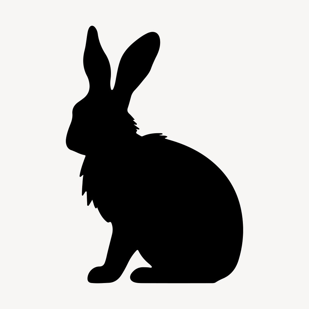 Rabbit silhouette animal mammal.
