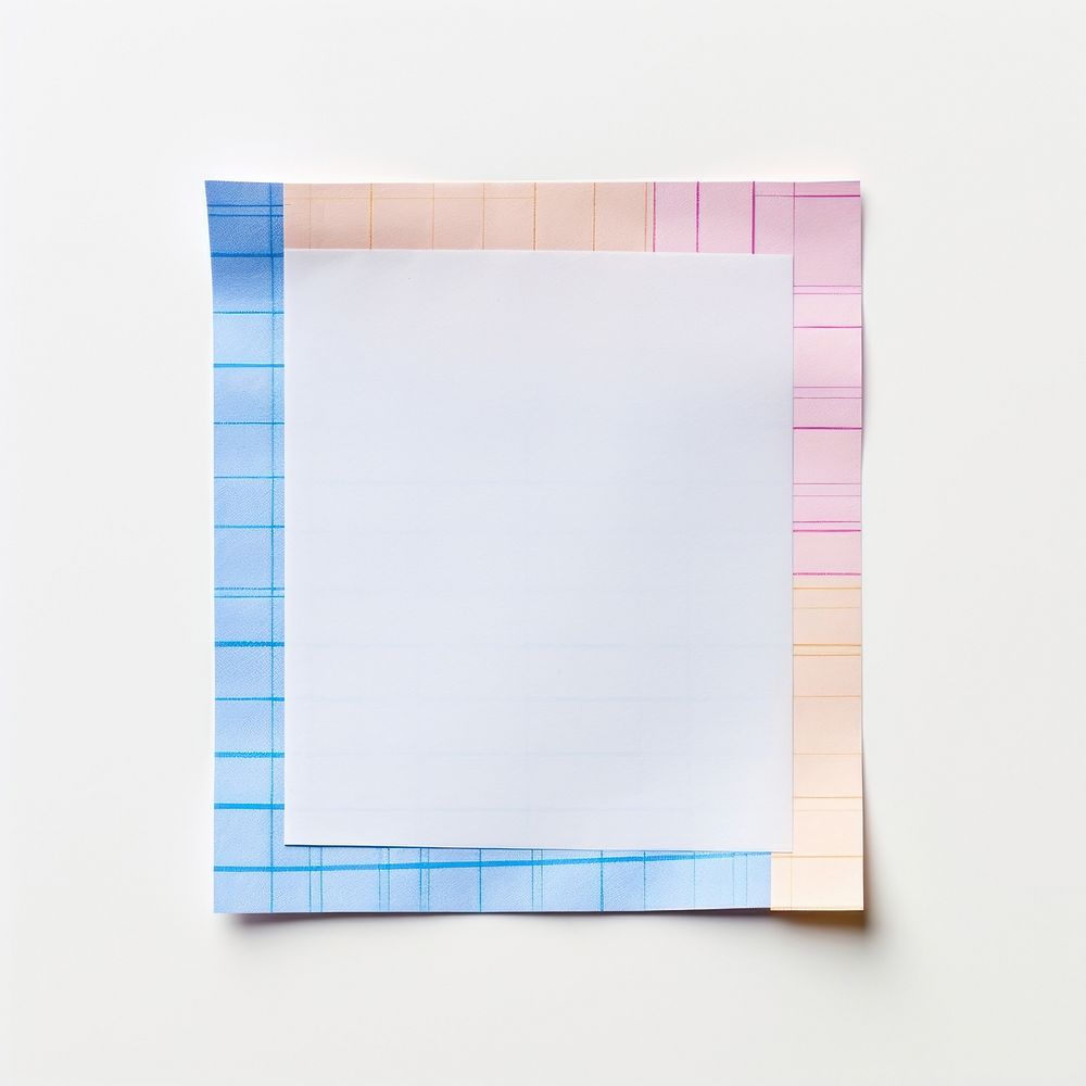 Note paper blue white background rectangle. AI generated Image by rawpixel.