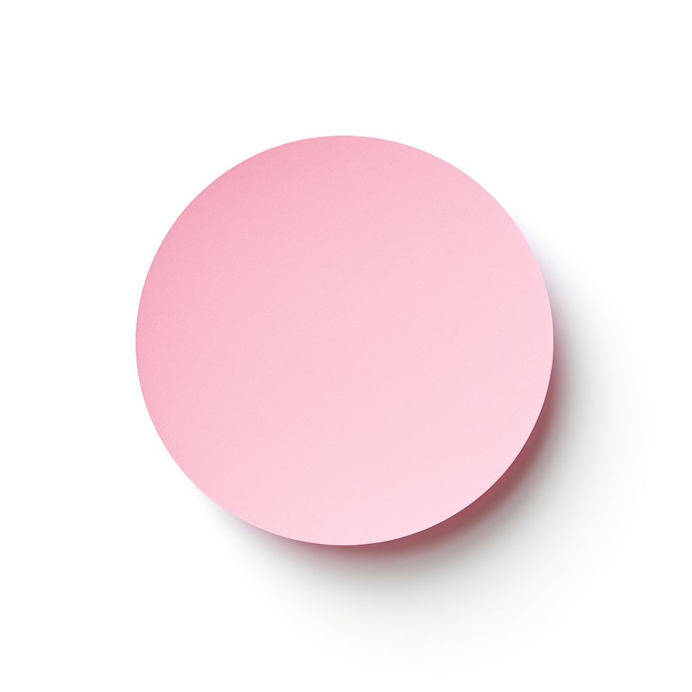 Sticky note circle shape pink. AI generated Image by rawpixel.