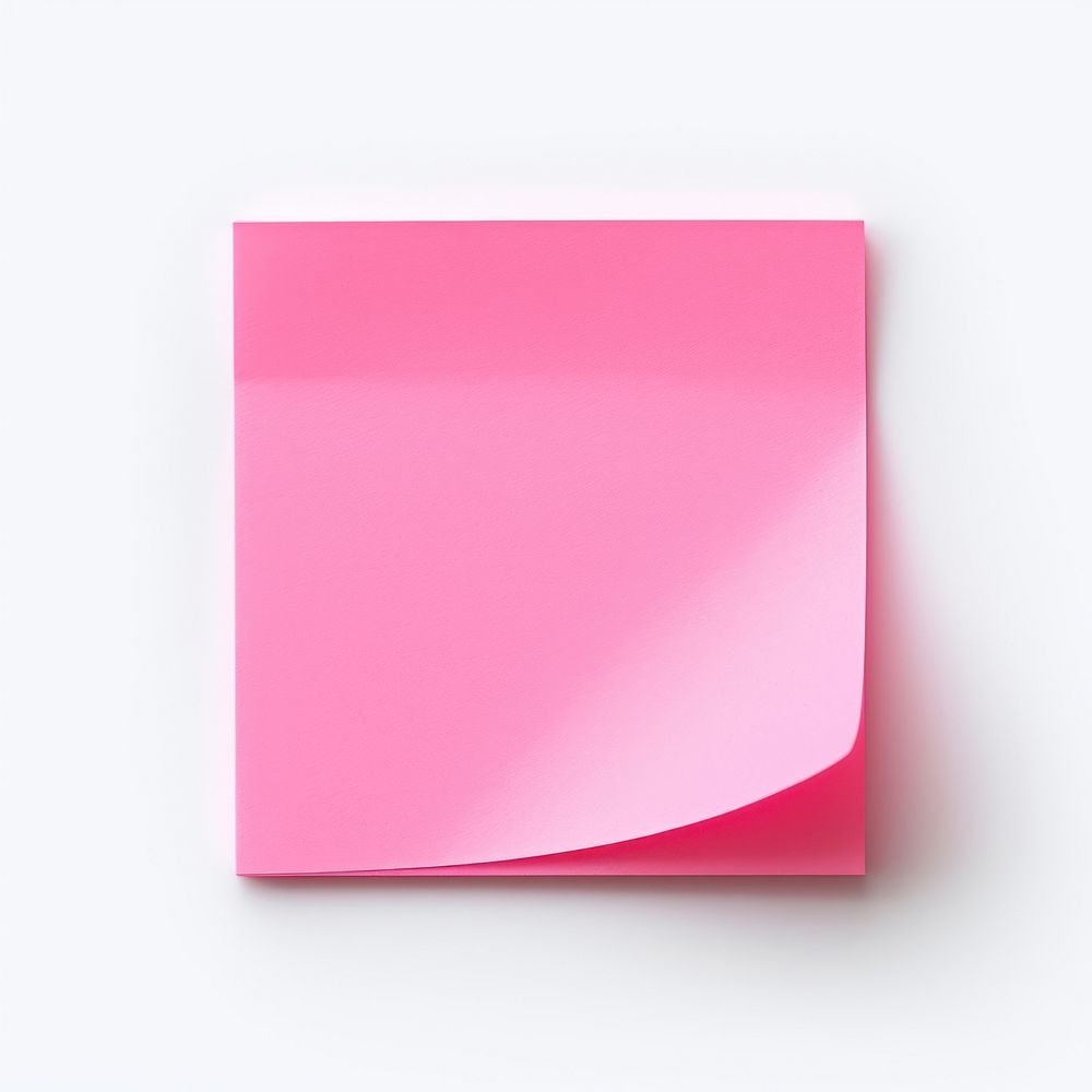 Sticky note paper pink white background. AI generated Image by rawpixel.