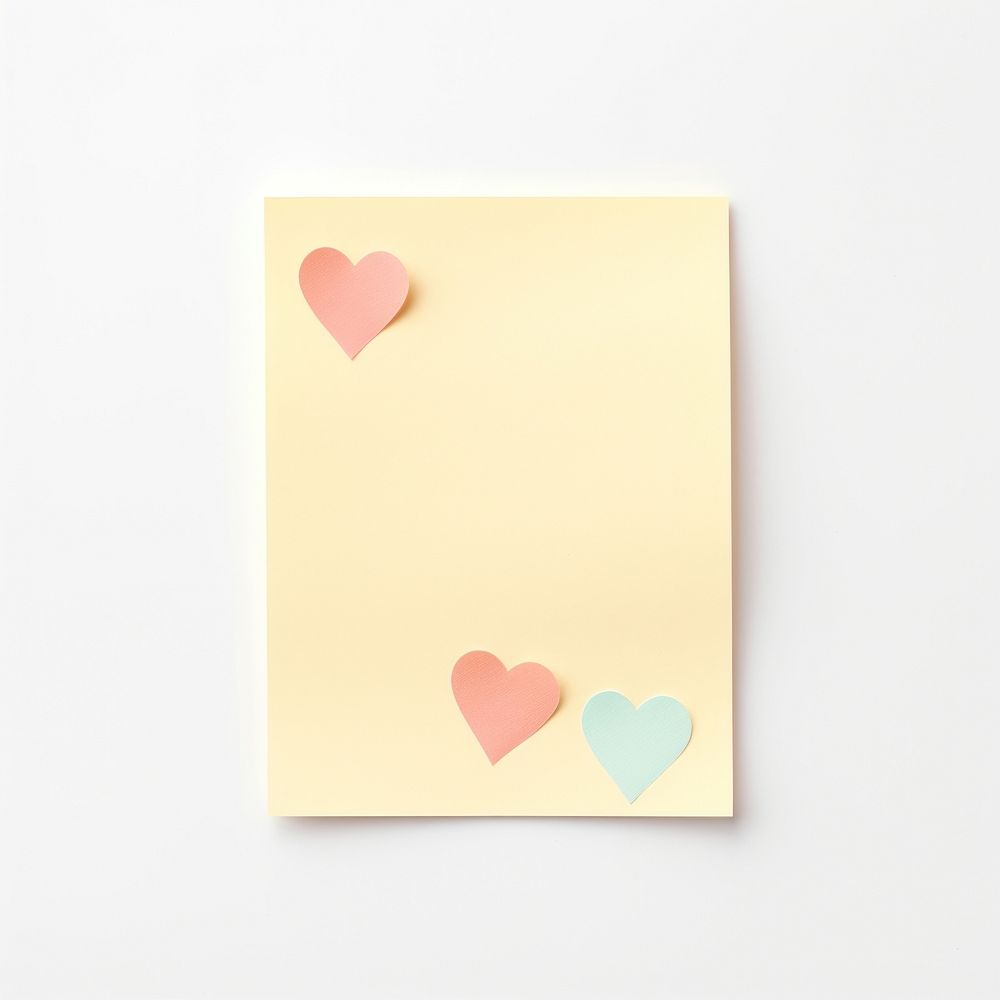Portrait sticky note pattern heart paper. AI generated Image by rawpixel.