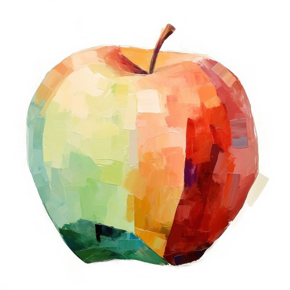 Apple painting fruit food. AI generated Image by rawpixel.
