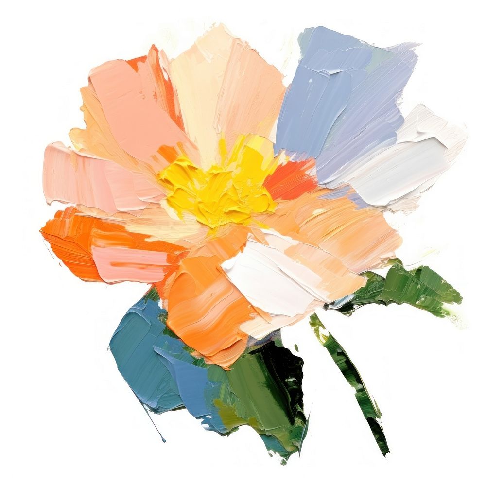 Flower painting petal plant. AI generated Image by rawpixel.