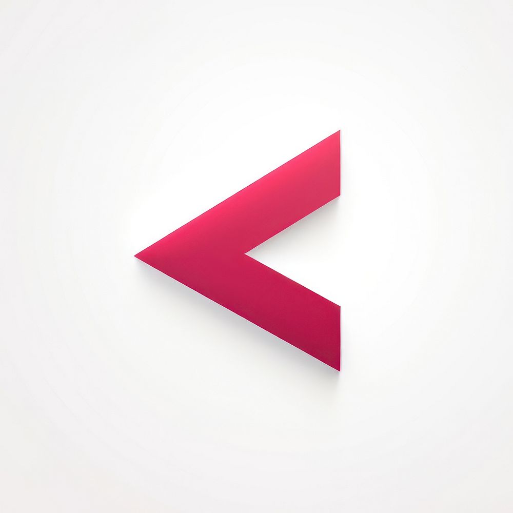 Arrow logo symbol white background. AI generated Image by rawpixel.