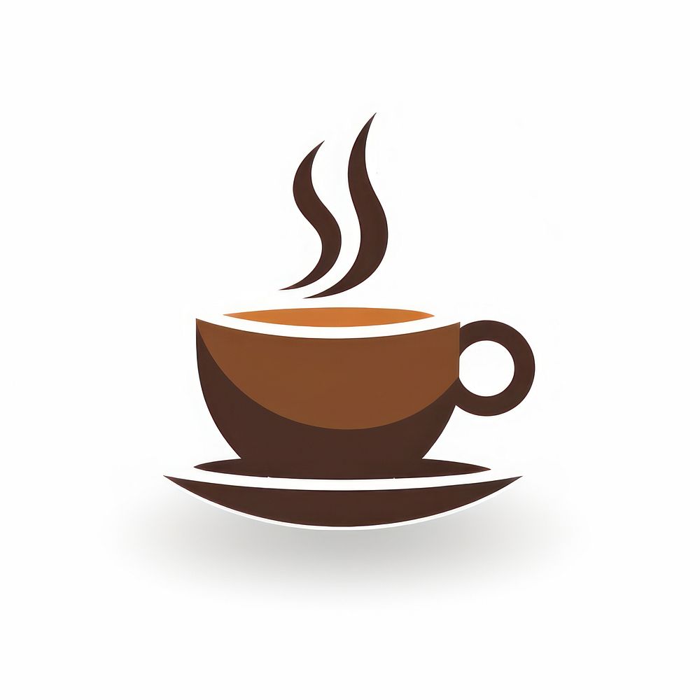 Coffee saucer drink logo. AI generated Image by rawpixel.