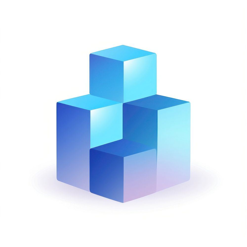Cubes graphic blue white background technology. AI generated Image by rawpixel.