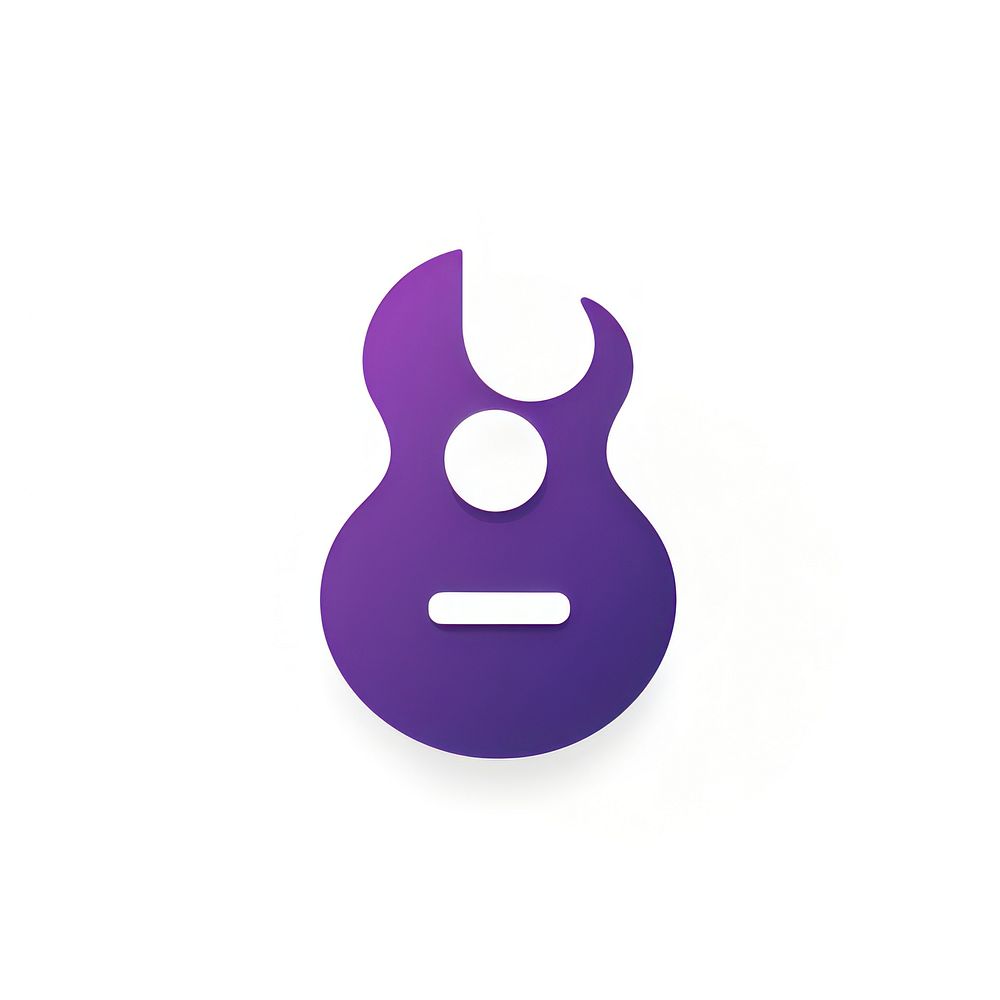 Guitar logo circle purple. AI generated Image by rawpixel.