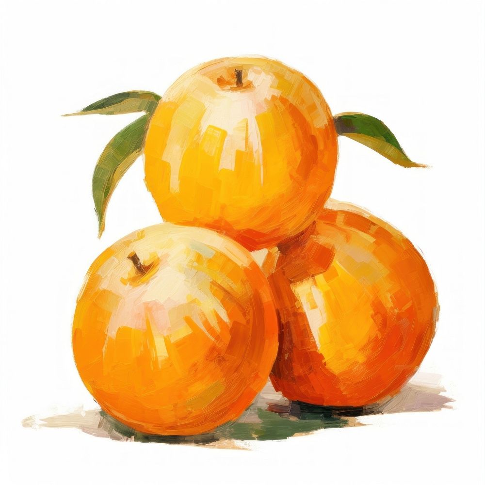 Orange fruit painting grapefruit plant. AI generated Image by rawpixel.