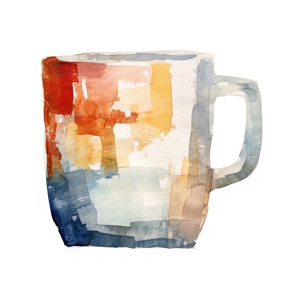 Coffee cup glass paint mug. AI generated Image by rawpixel.