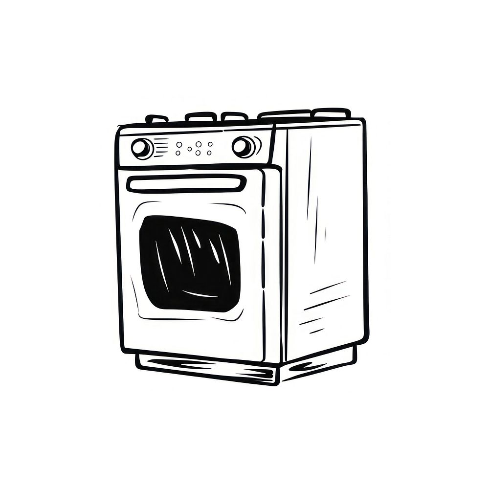 Home appliance drawing white background. AI generated Image by rawpixel.