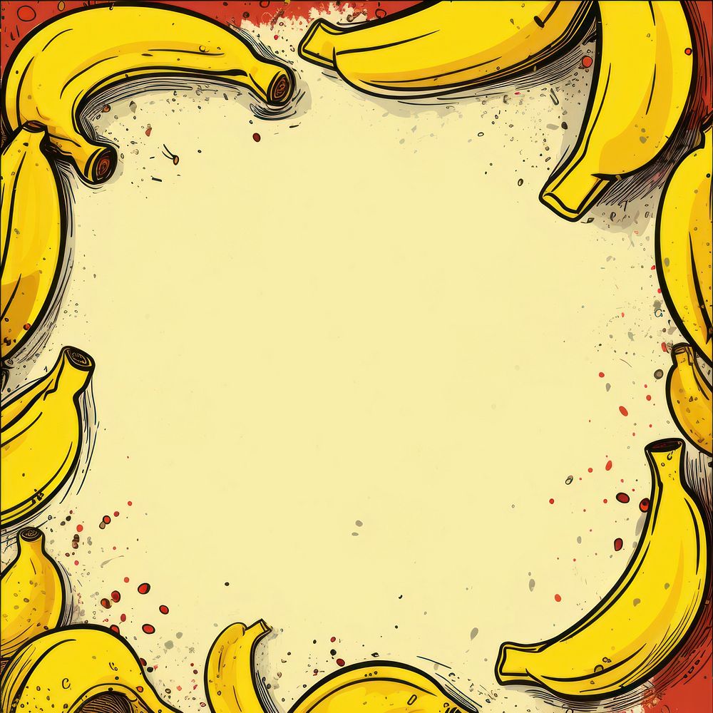 Banana backgrounds food cartoon. AI generated Image by rawpixel.