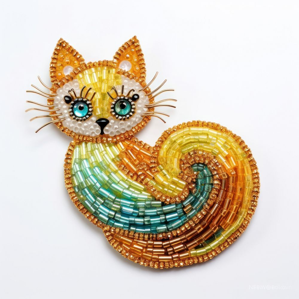 Cat brooch shape representation. AI generated Image by rawpixel.