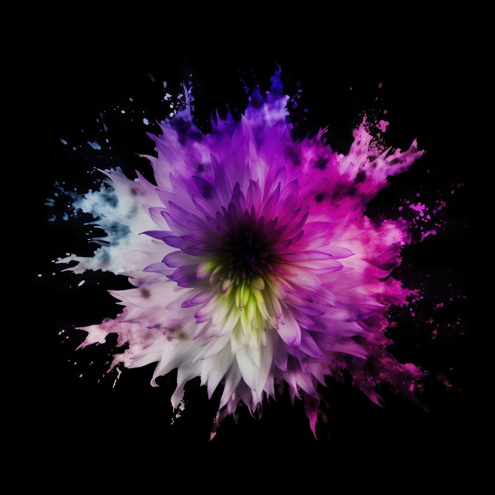 Dahlia pattern purple flower. AI generated Image by rawpixel.