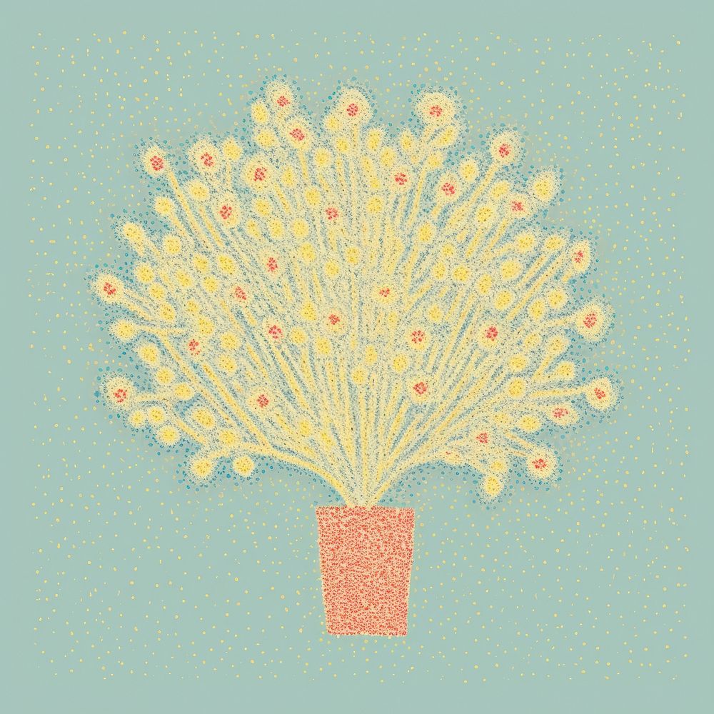 A flower bouquet pattern plant art. AI generated Image by rawpixel.