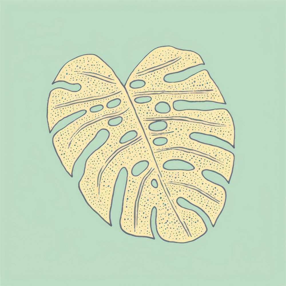 Monstera plant leaf biology. 